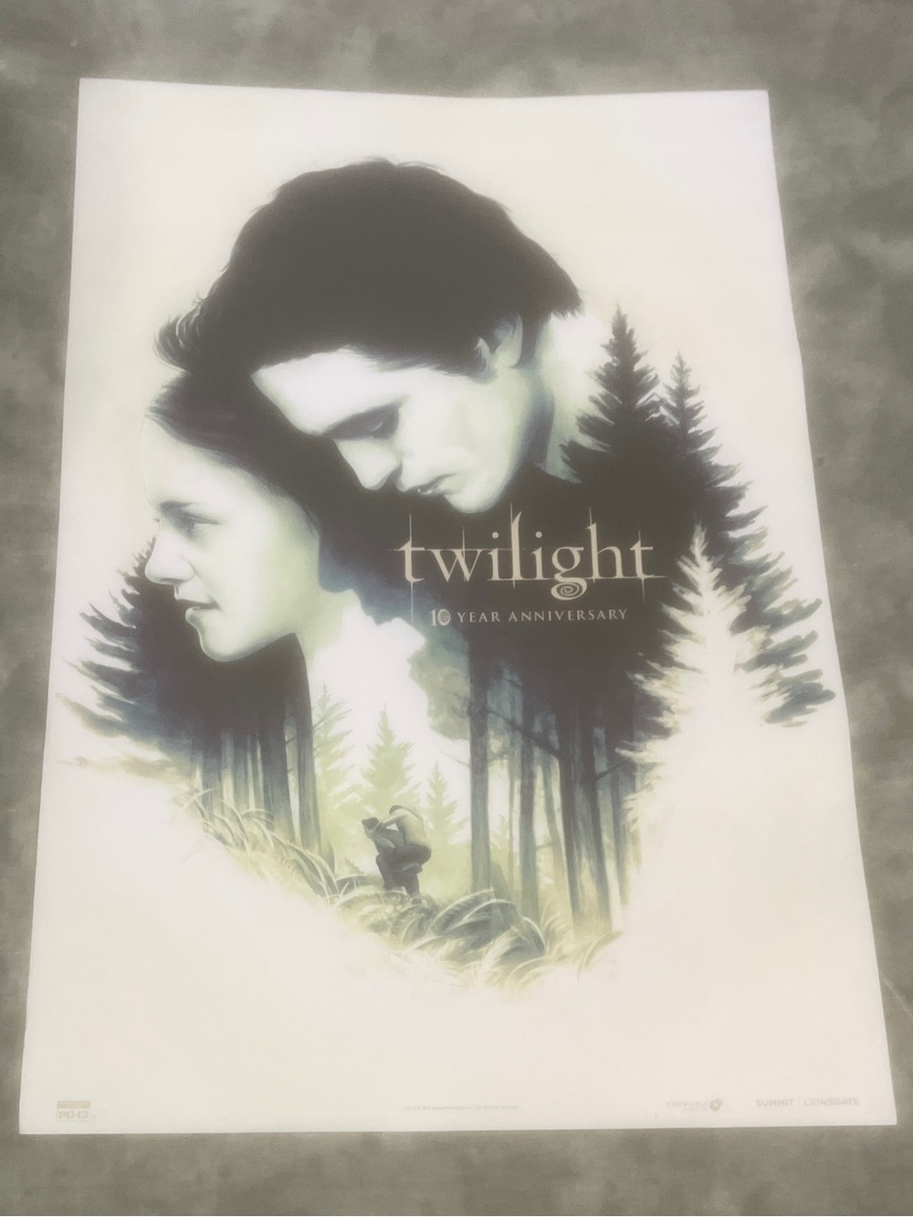 TWILIGHT 10th Anniversary Movie Poster Original Robert Pattinson Stewart 2018